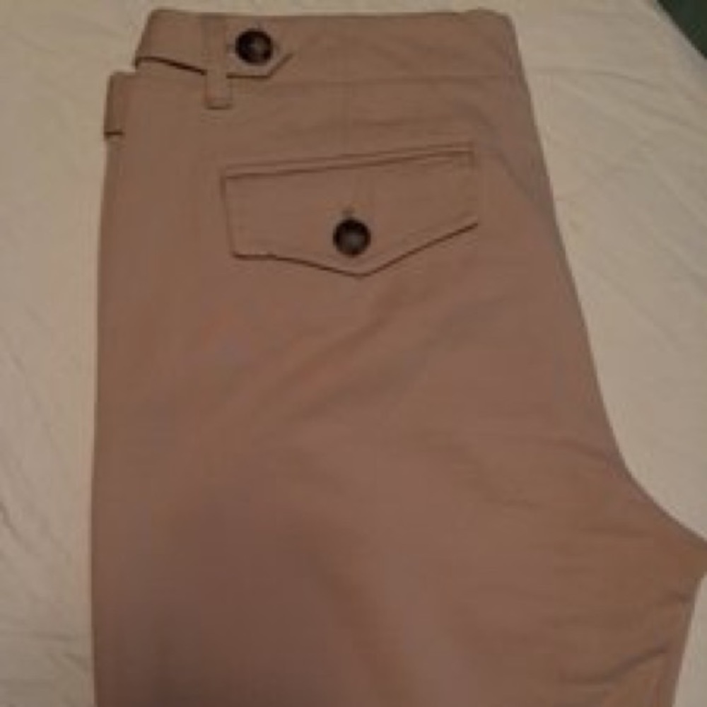 Theory Tan Boot Cut Pants